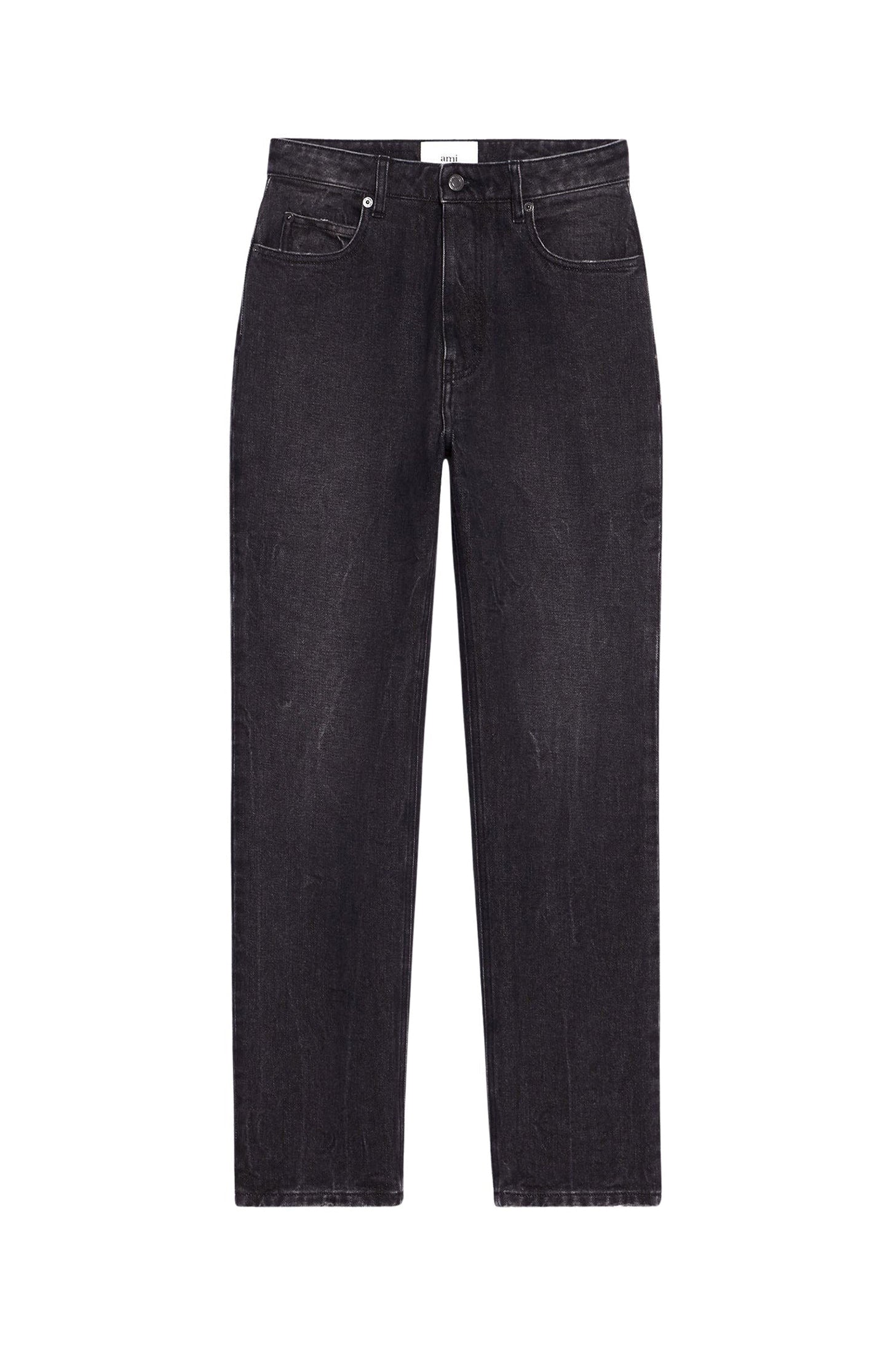 Pantalon droit en denim délavé - Used Black