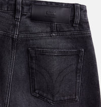 Pantalon droit en denim délavé - Used Black