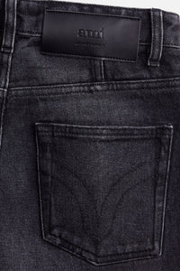 Pantalon droit en denim délavé - Used Black