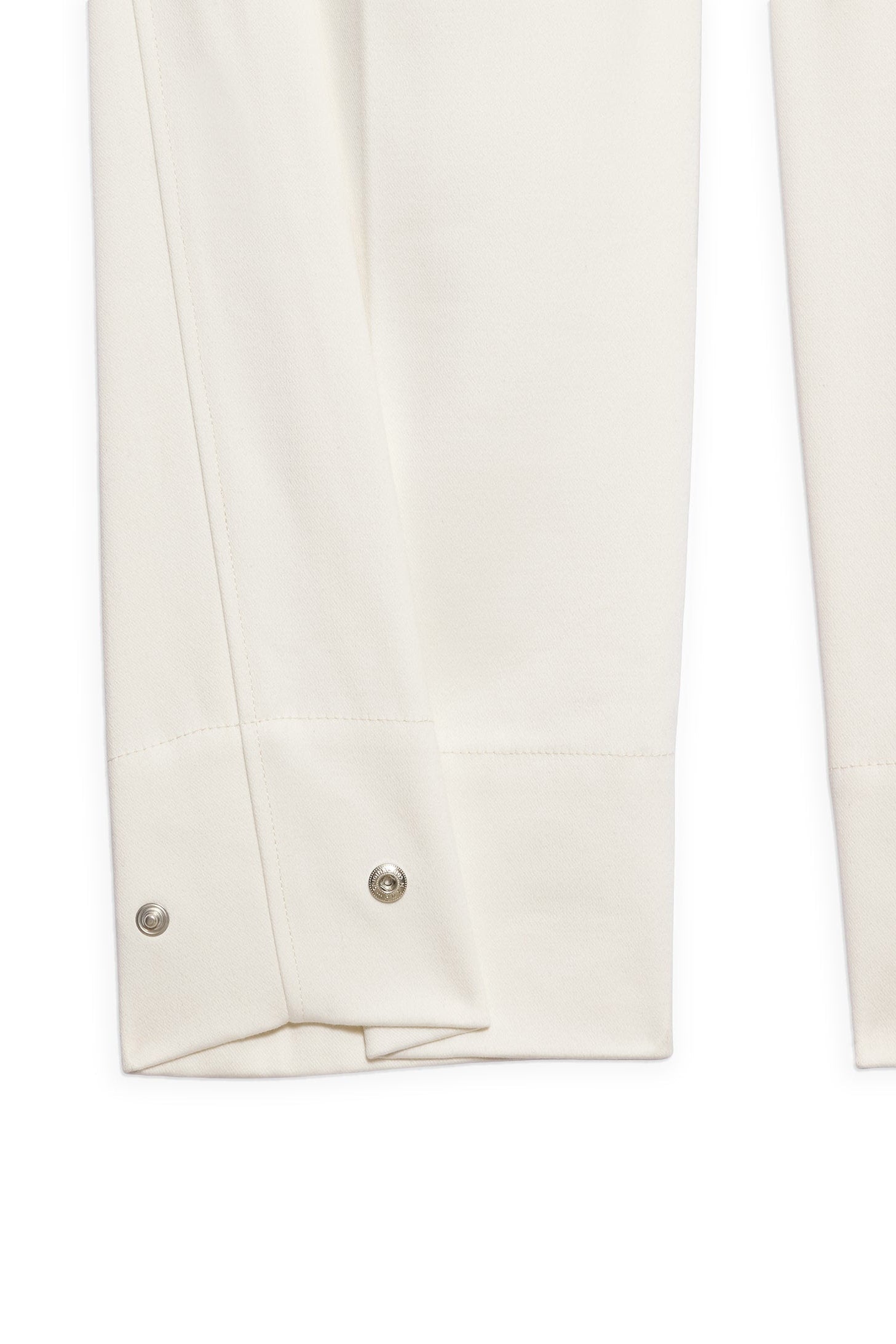Pantalon coupe carotte à pinces en satin de coton - Off White