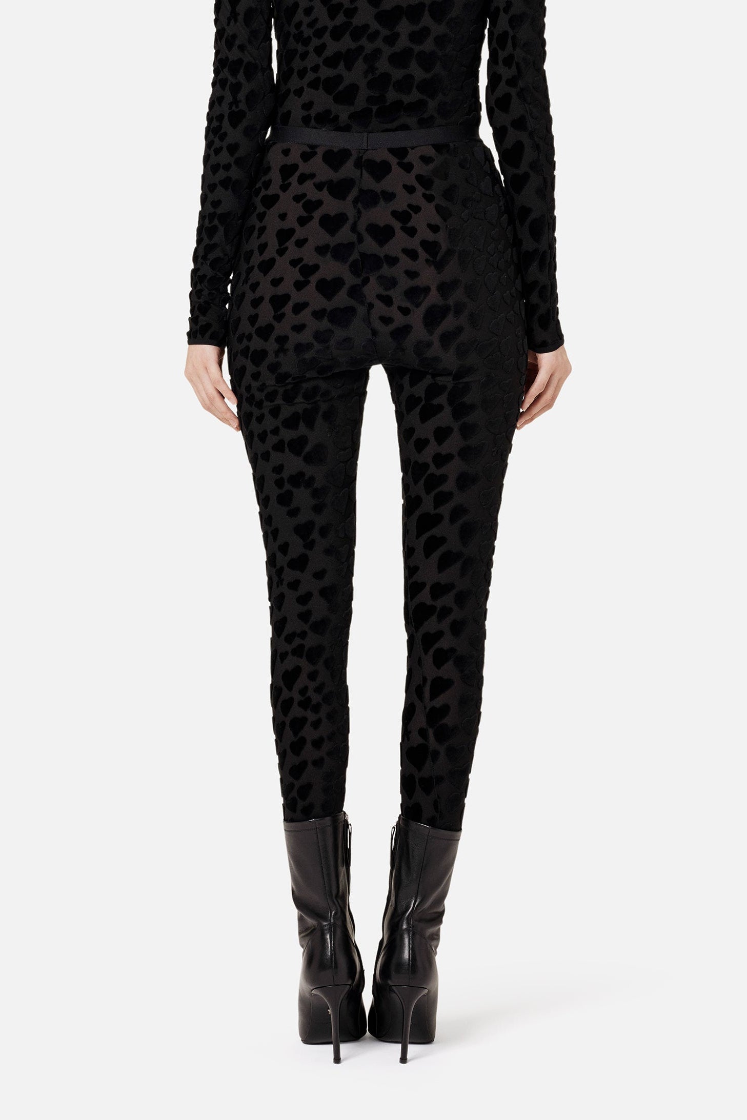 Legging orné de cœurs - Black