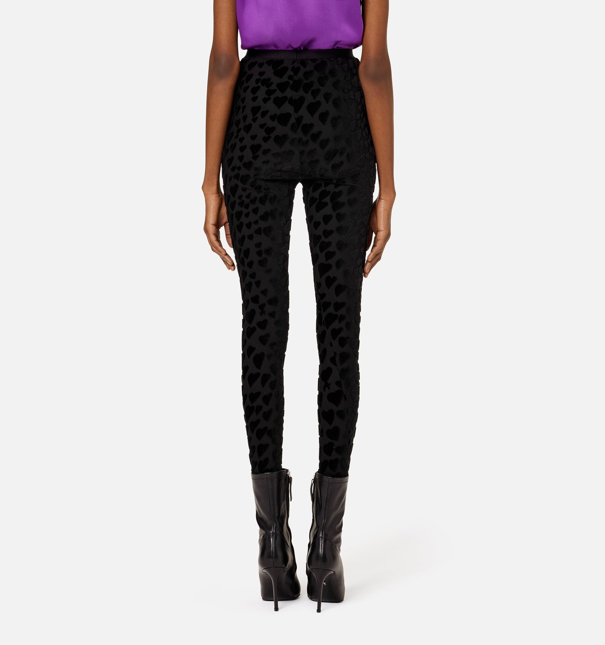 Legging orné de cœurs - Black