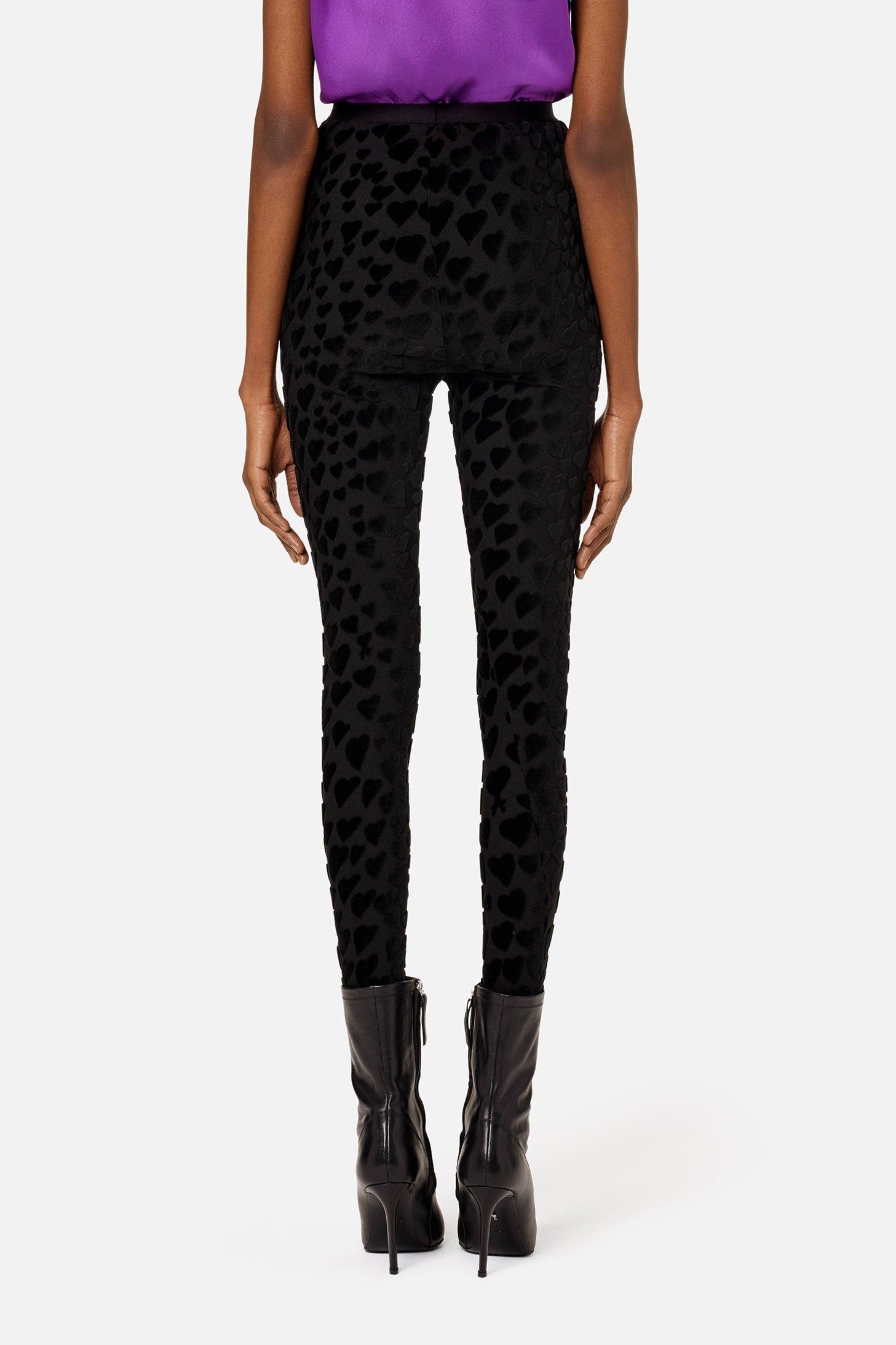 Legging orné de cœurs - Black