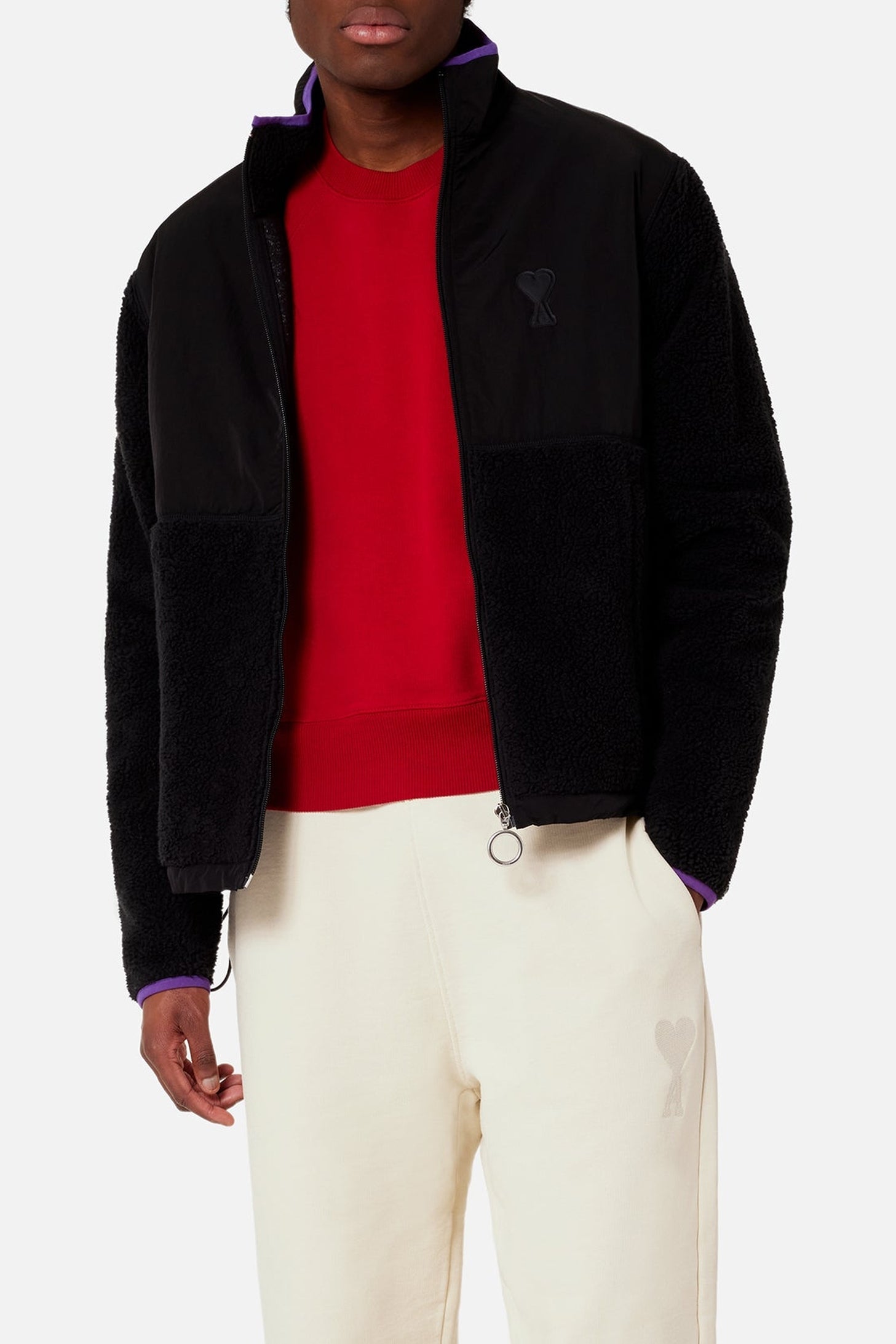 Veste polaire Ami de Cœur zippée - Black
