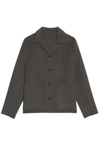 Manteau court en laine et cachemire - Grey