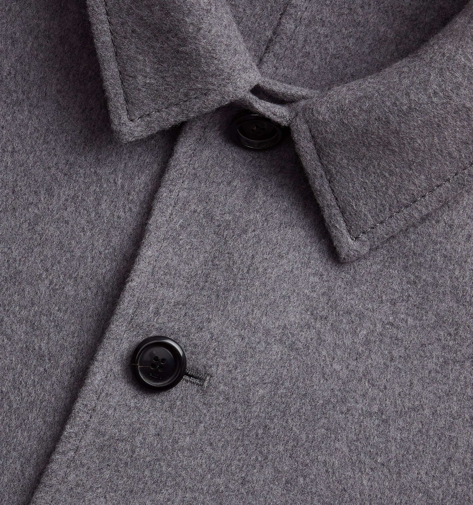 Manteau court en laine et cachemire - Grey