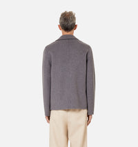 Manteau court en laine et cachemire - Grey