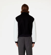 Bomber Ami de Cœur teddy à écusson en laine - Black