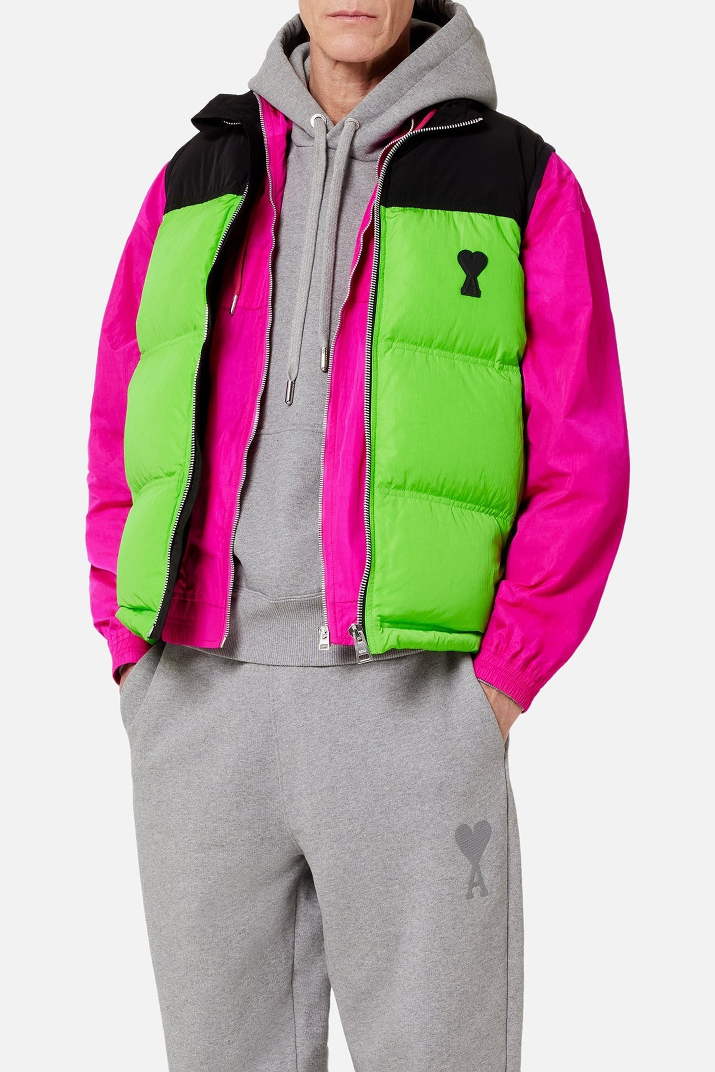 Doudoune Ami de Cœur sans manches - Black & Green