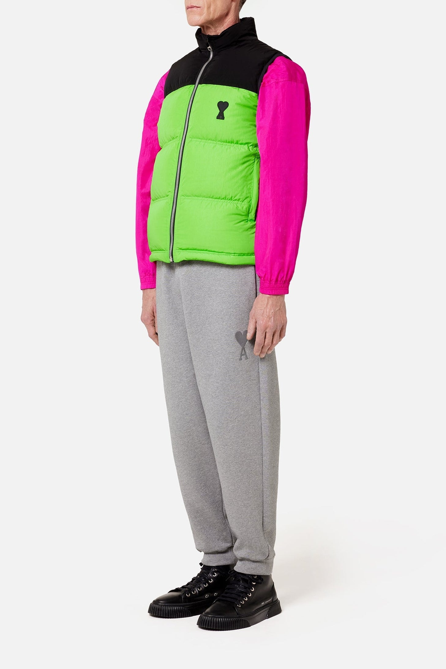 Doudoune Ami de Cœur sans manches - Black & Green