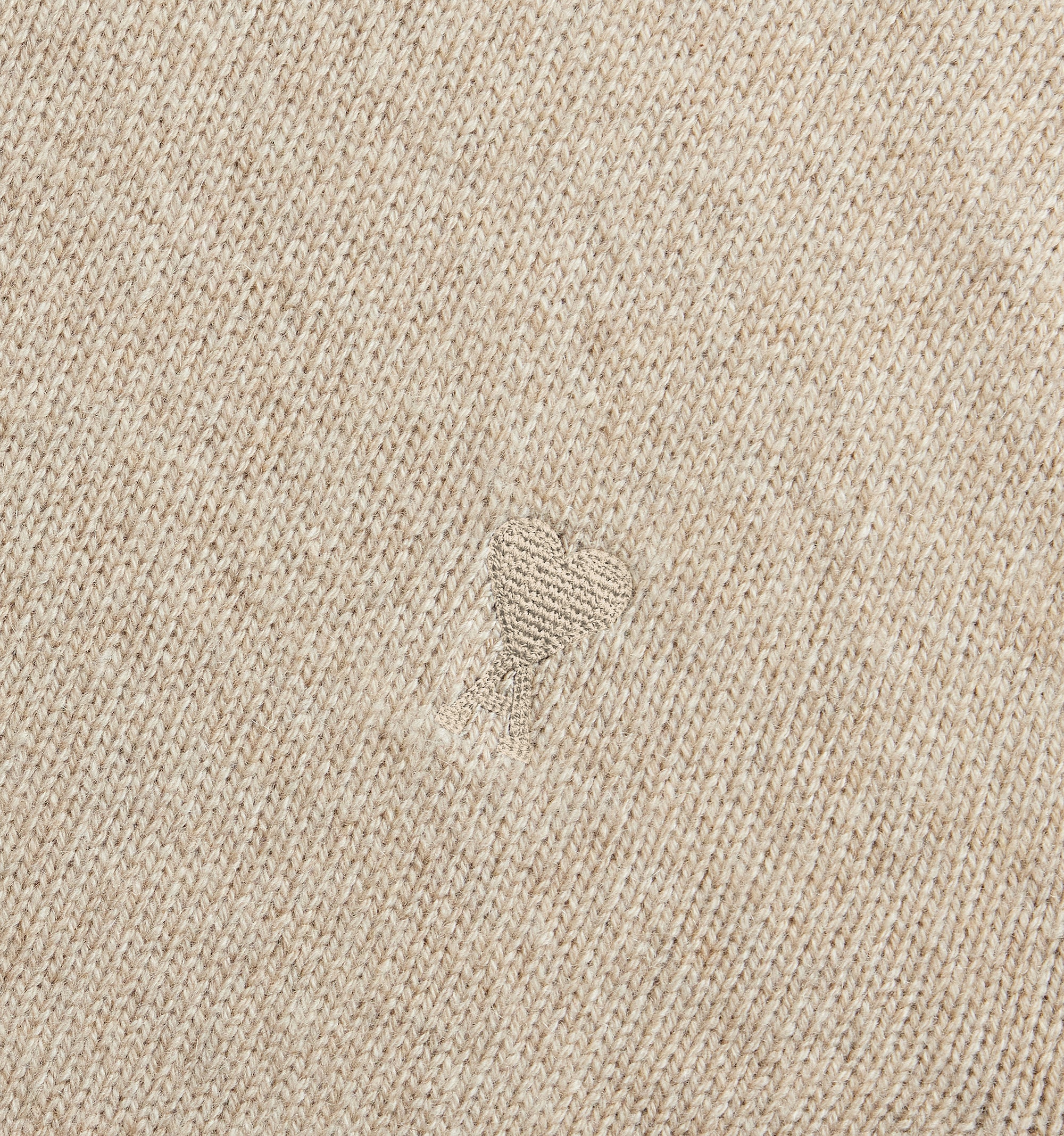 Pull Ami de Cœur à col rond en cachemire et laine - Beige