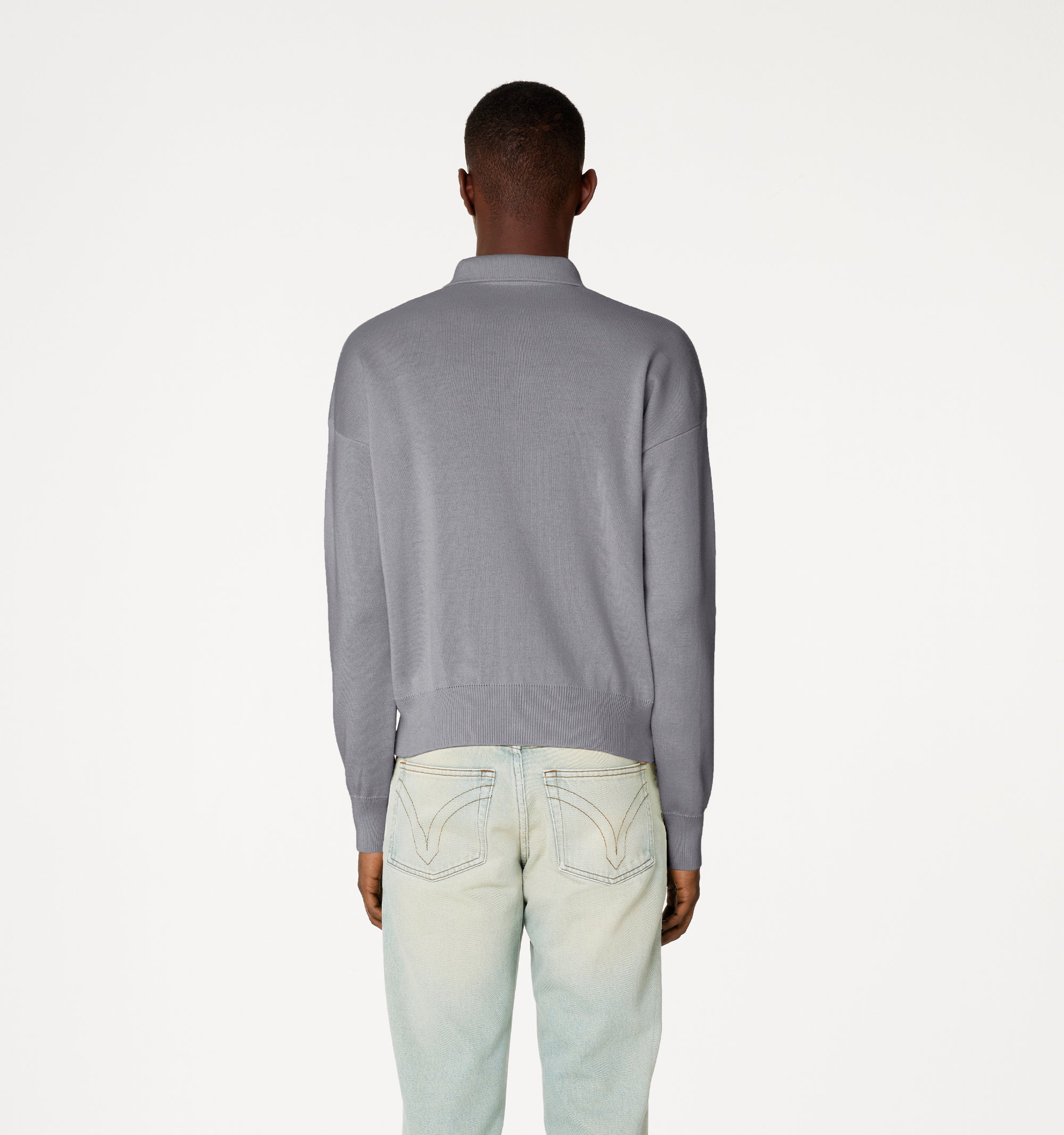 Polo Ami de Cœur en laine - Heather Grey