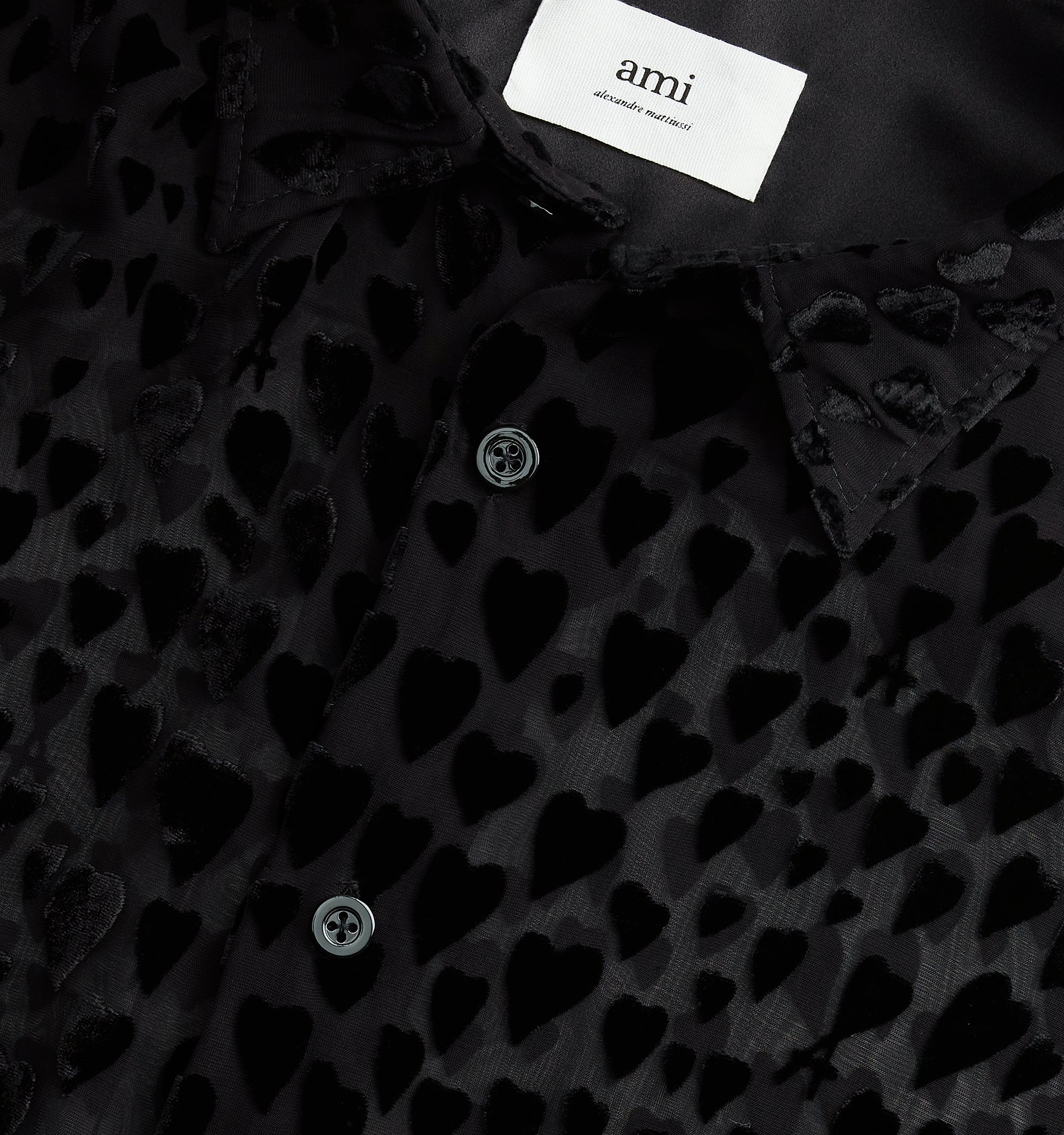 Chemise boxy en soie mélangée - Black