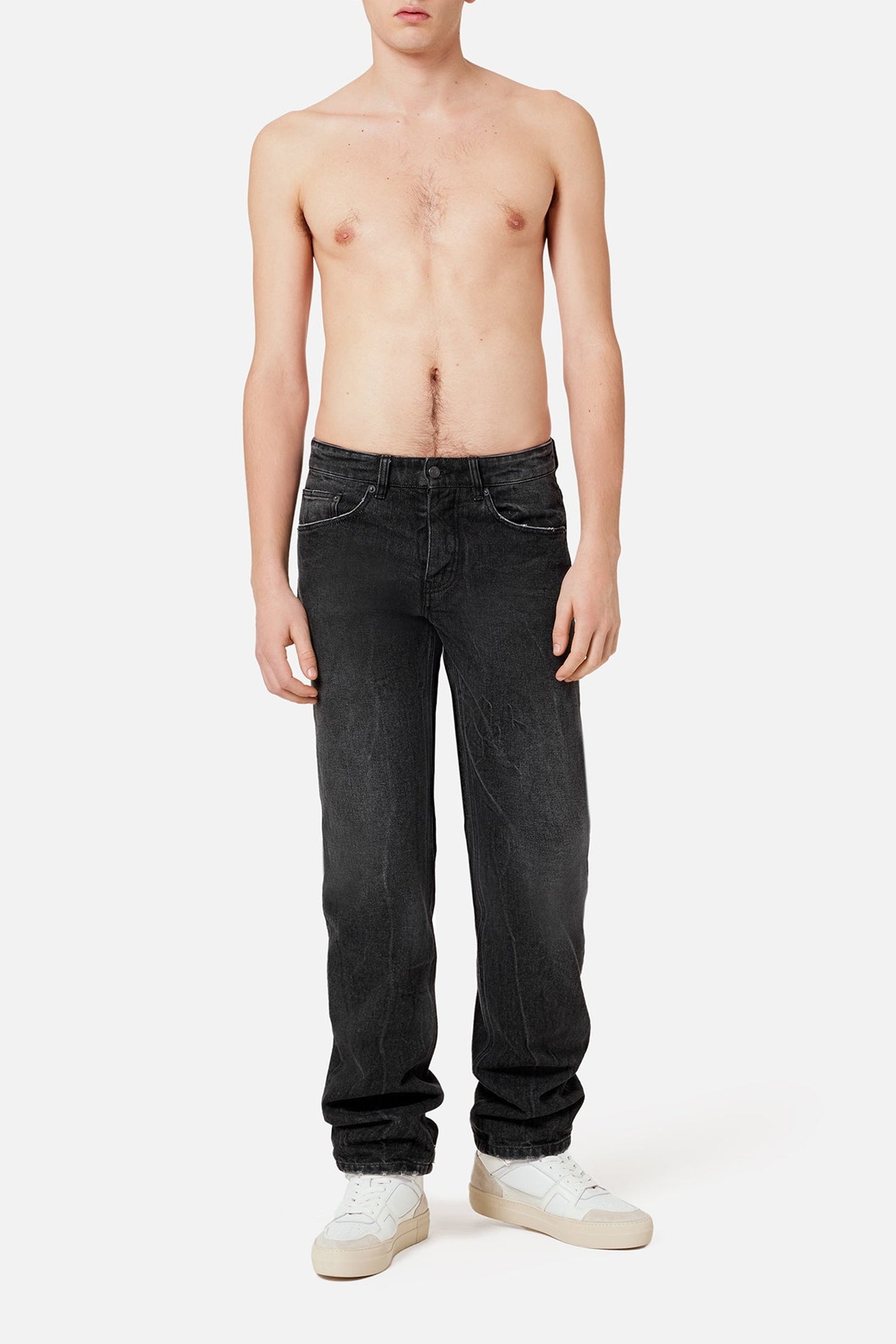 Pantalon à poches en denim - Used Black
