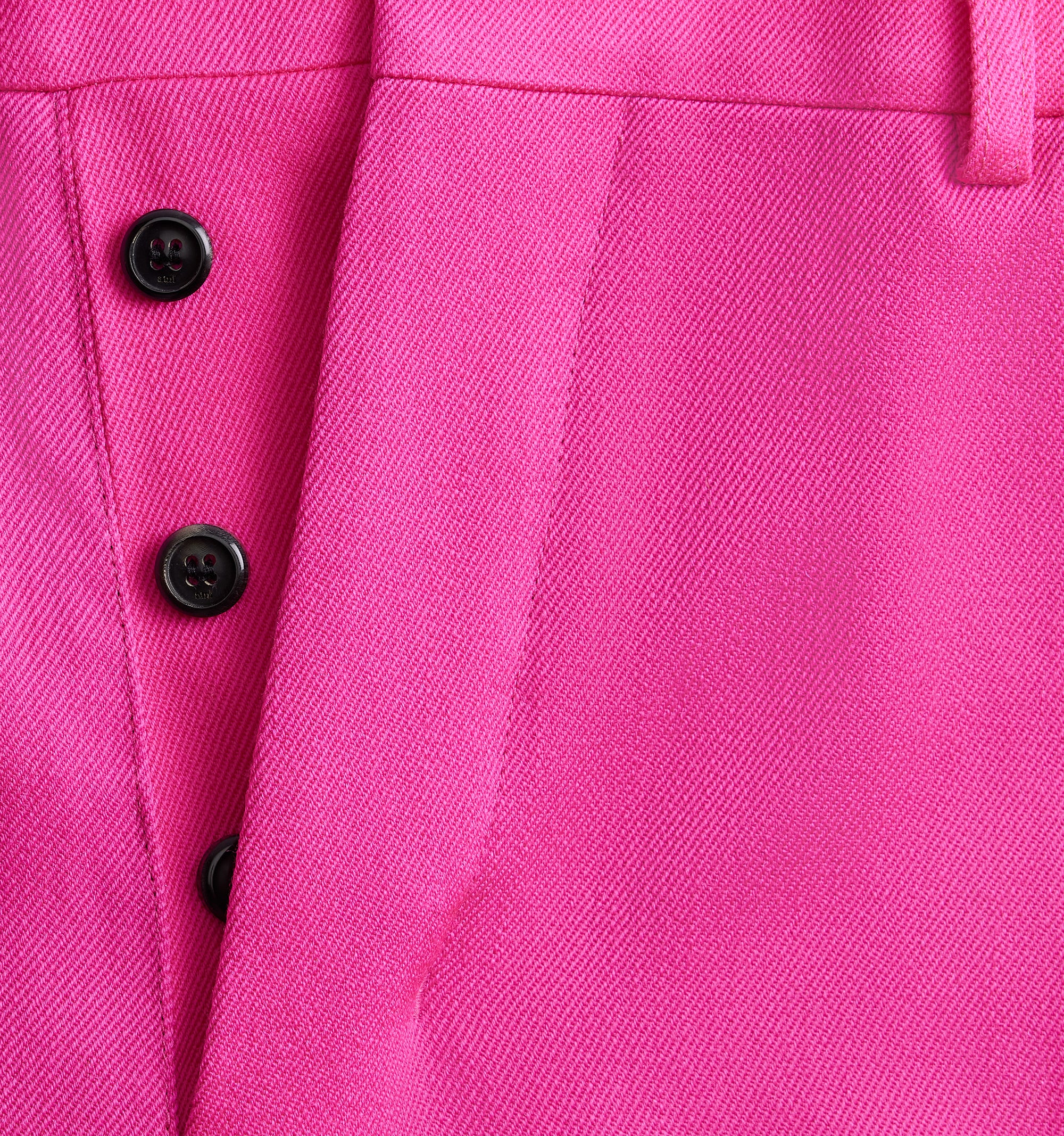 Pantalon coupe cigarette en laine - Fuchsia
