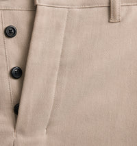 Pantalon chino avec boutons gravés - Beige