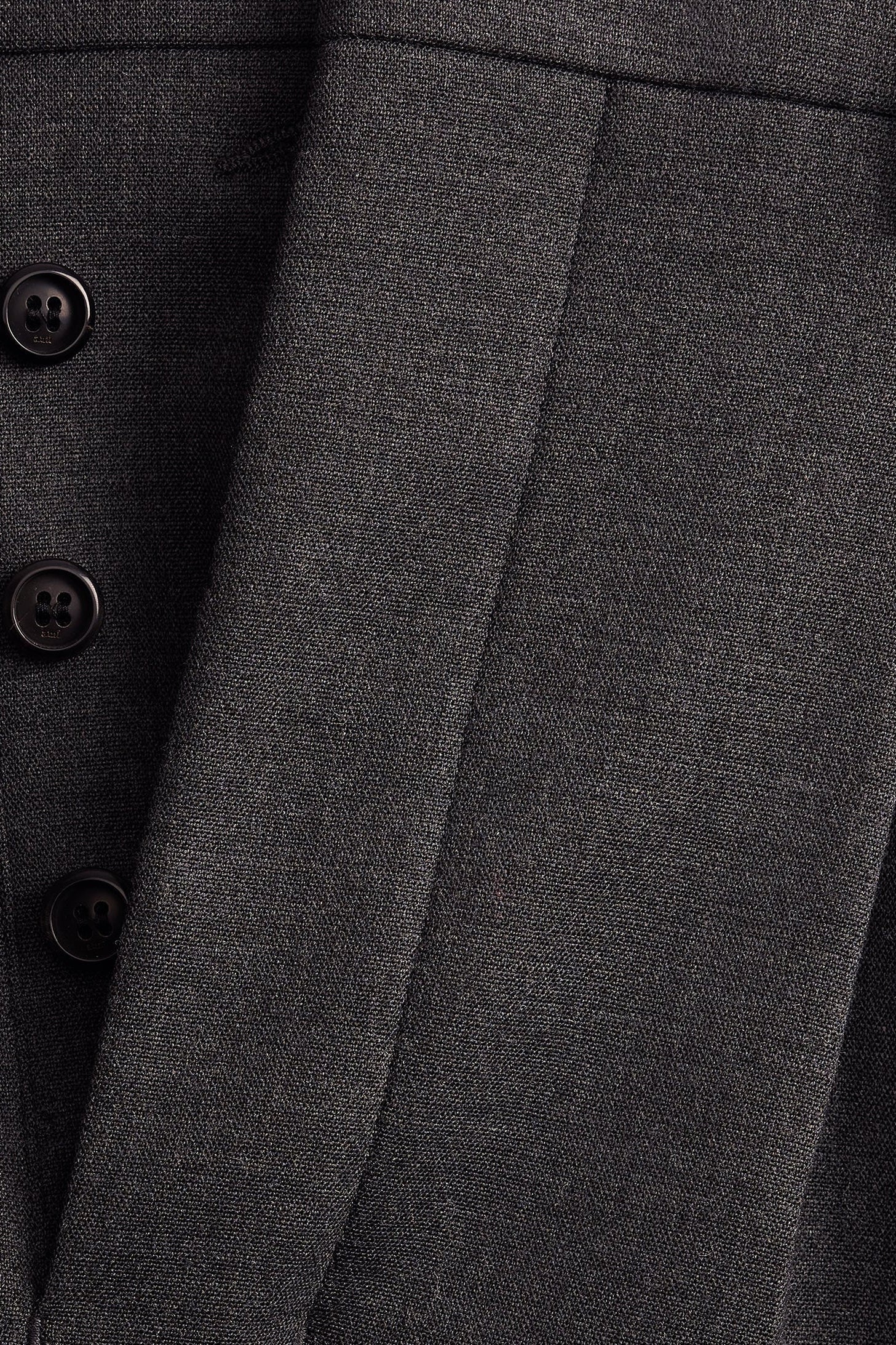 Pantalon coupe carotte à pinces en laine mélangée - Grey