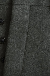 Pantalon coupe carotte à pinces en laine mélangée - Light Grey