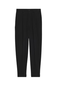 Oversized cropped trousers - Black