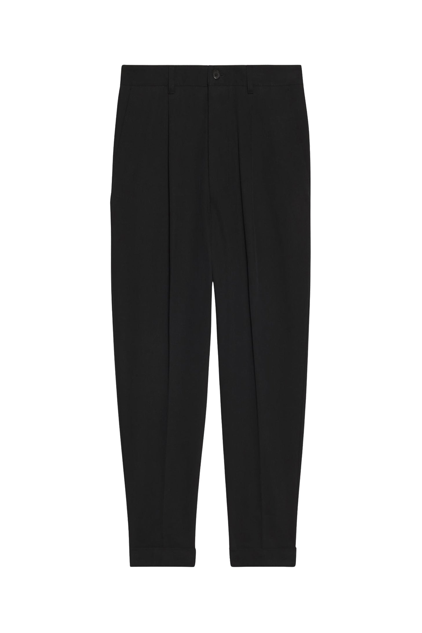 Oversized cropped trousers - Black