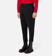 Pantalon coupe carotte oversize - Black