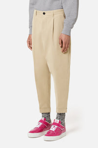 Pantalon coupe carotte oversize - Off White