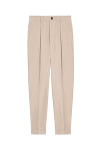 Oversized cropped trousers - Beige