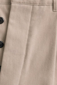 Oversized cropped trousers - Beige