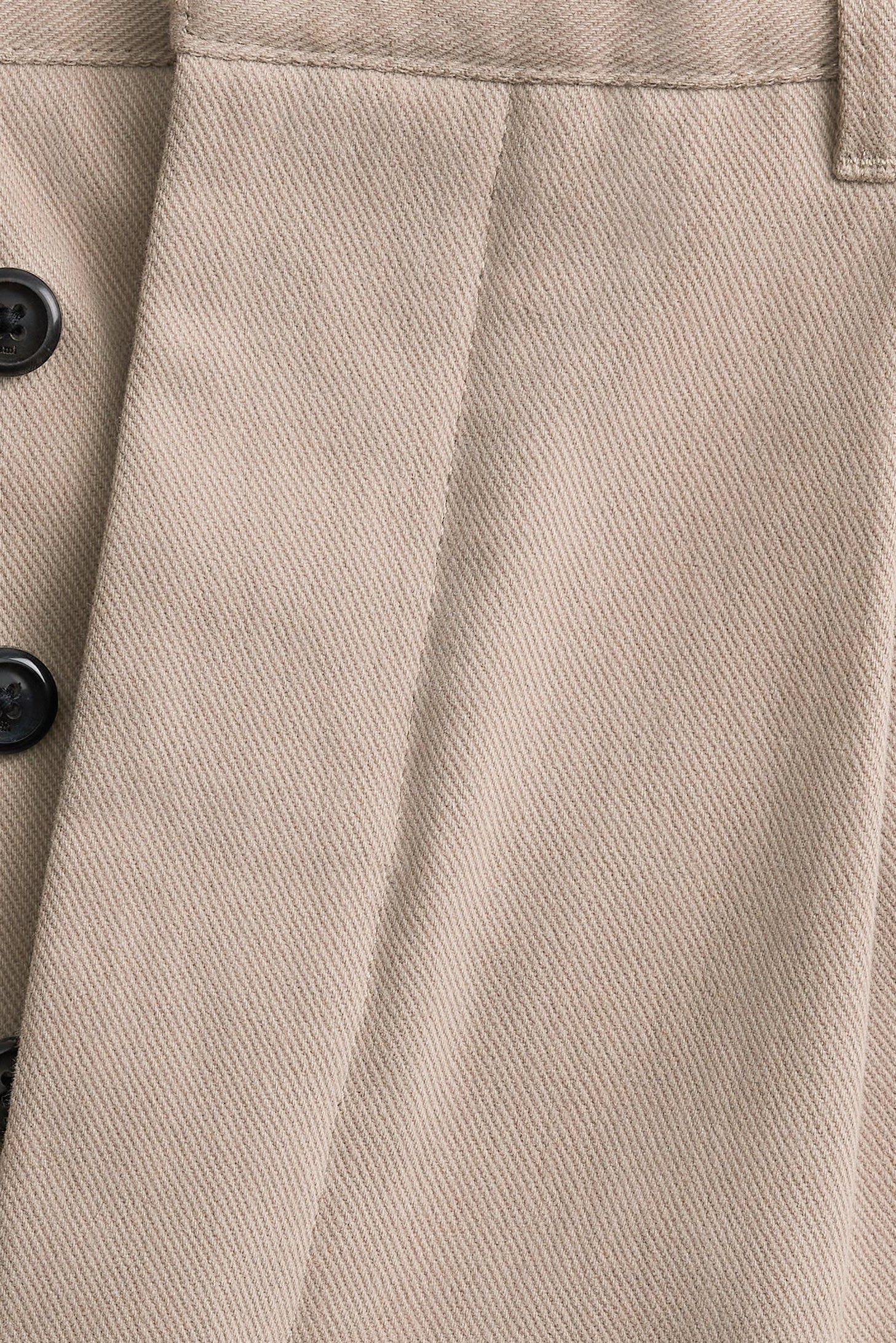 Oversized cropped trousers - Beige