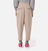 Pantalon coupe carotte oversize - Beige