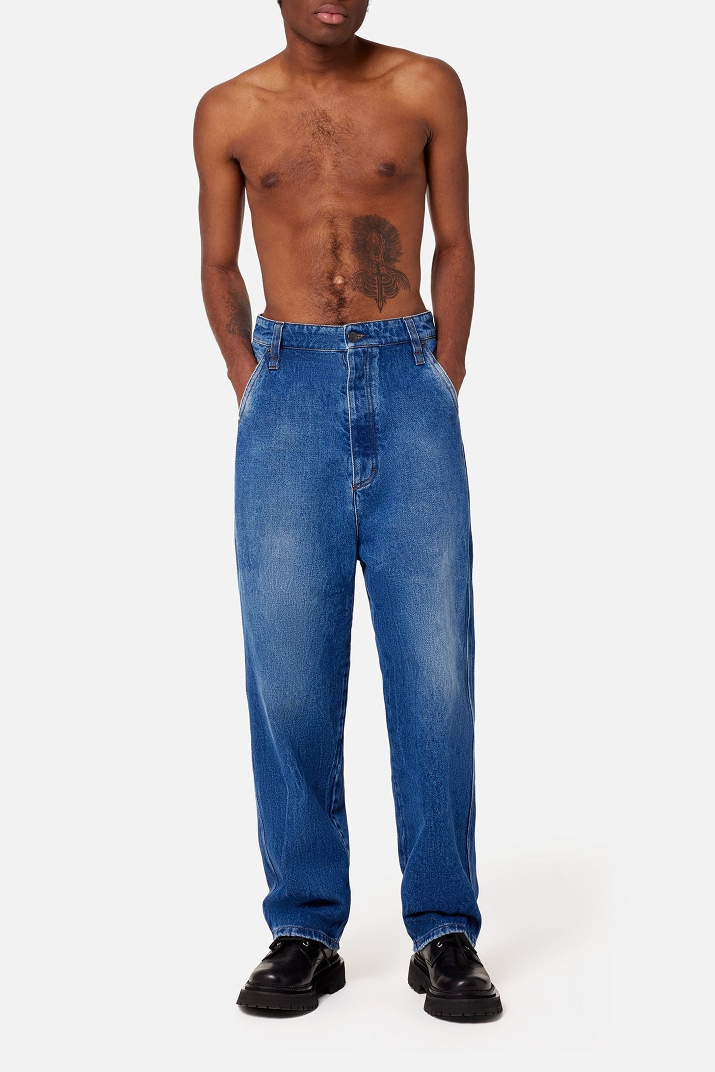 Pantalon Alex en denim - Used Blue
