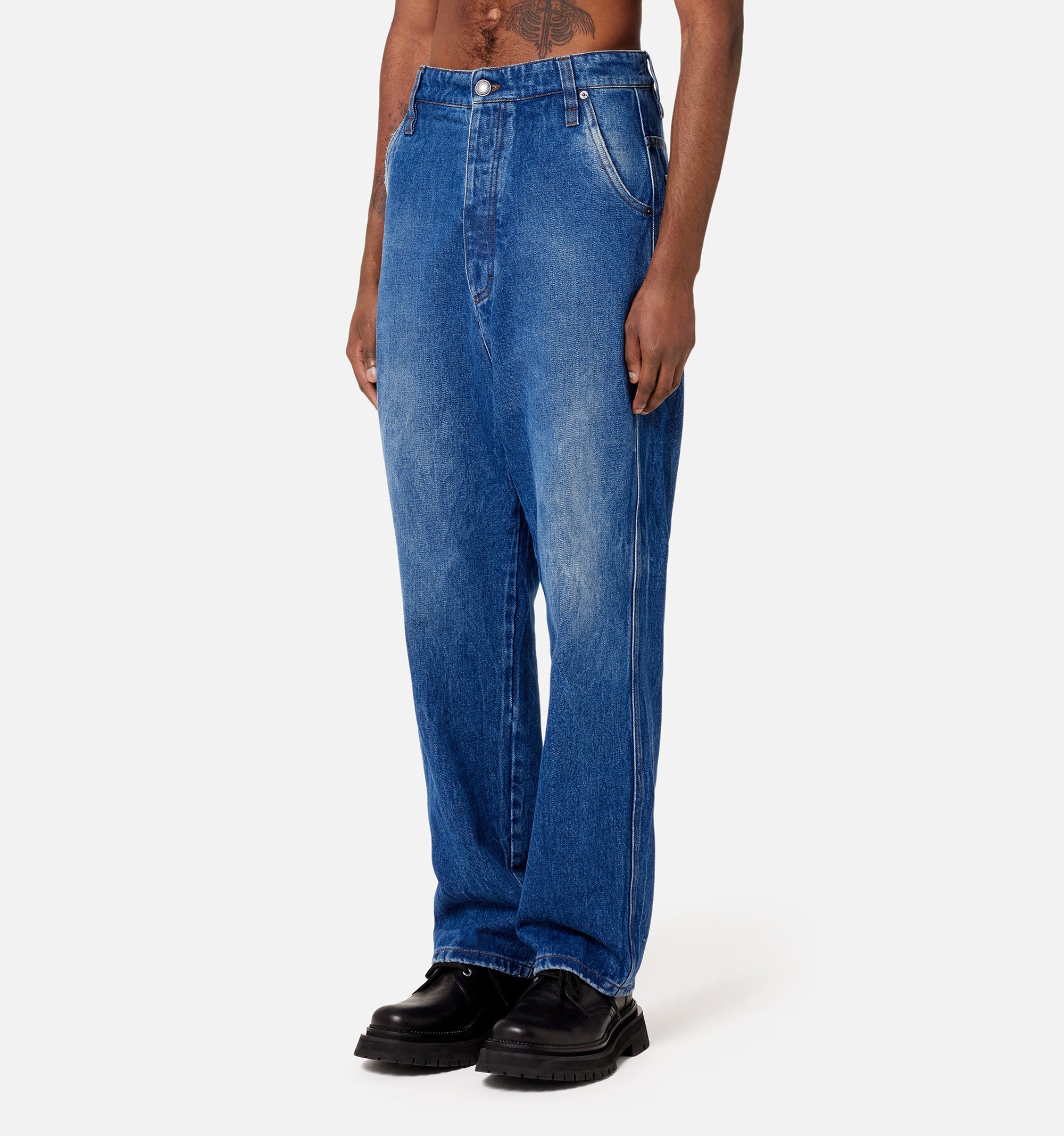 Pantalon Alex en denim - Used Blue