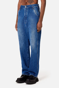 Pantalon Alex en denim - Used Blue