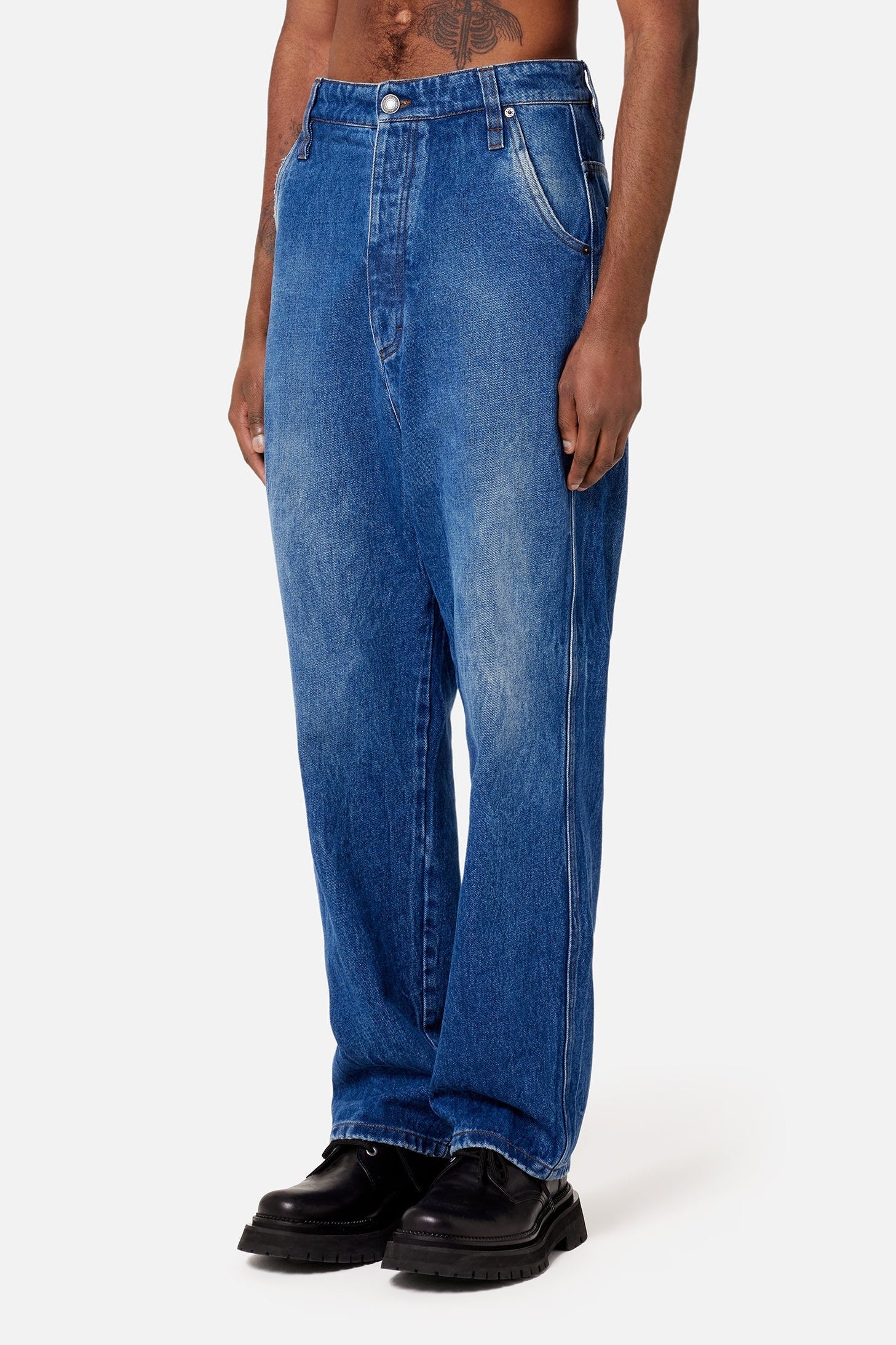 Pantalon Alex en denim - Used Blue