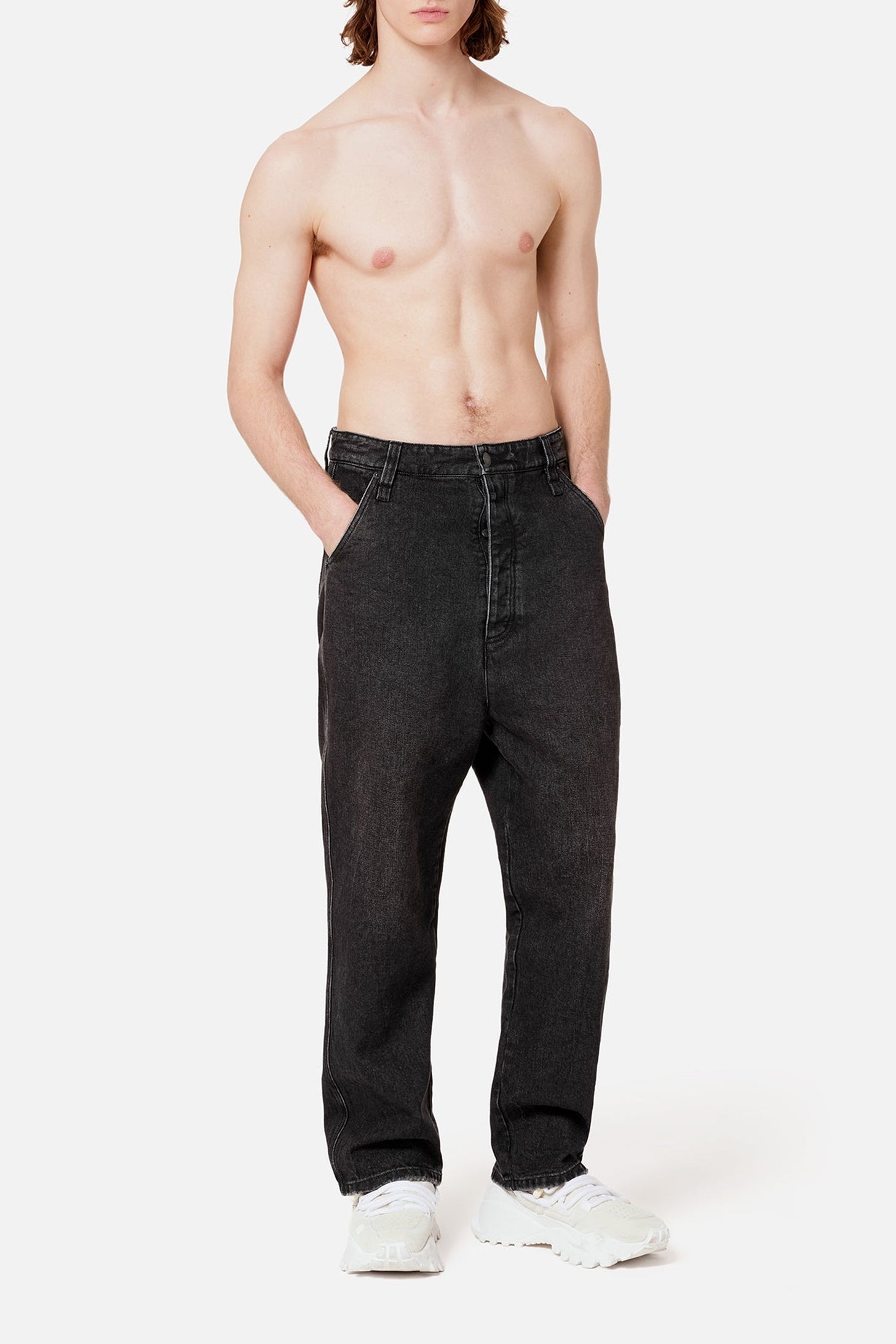 Pantalon Alex en denim - Used Black