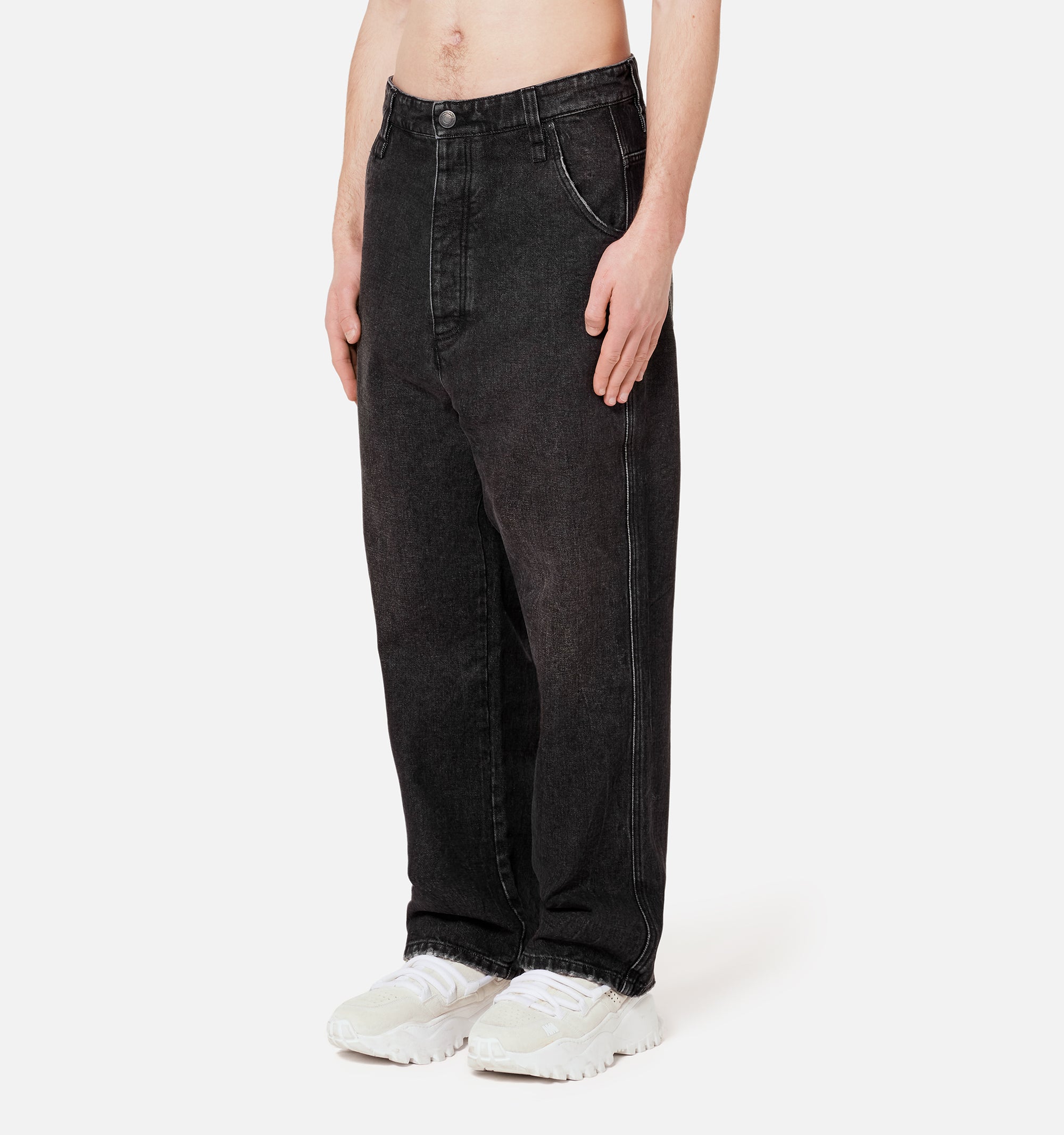 Pantalon Alex en denim - Used Black