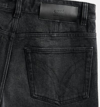 Denim cropped trousers - Used Black