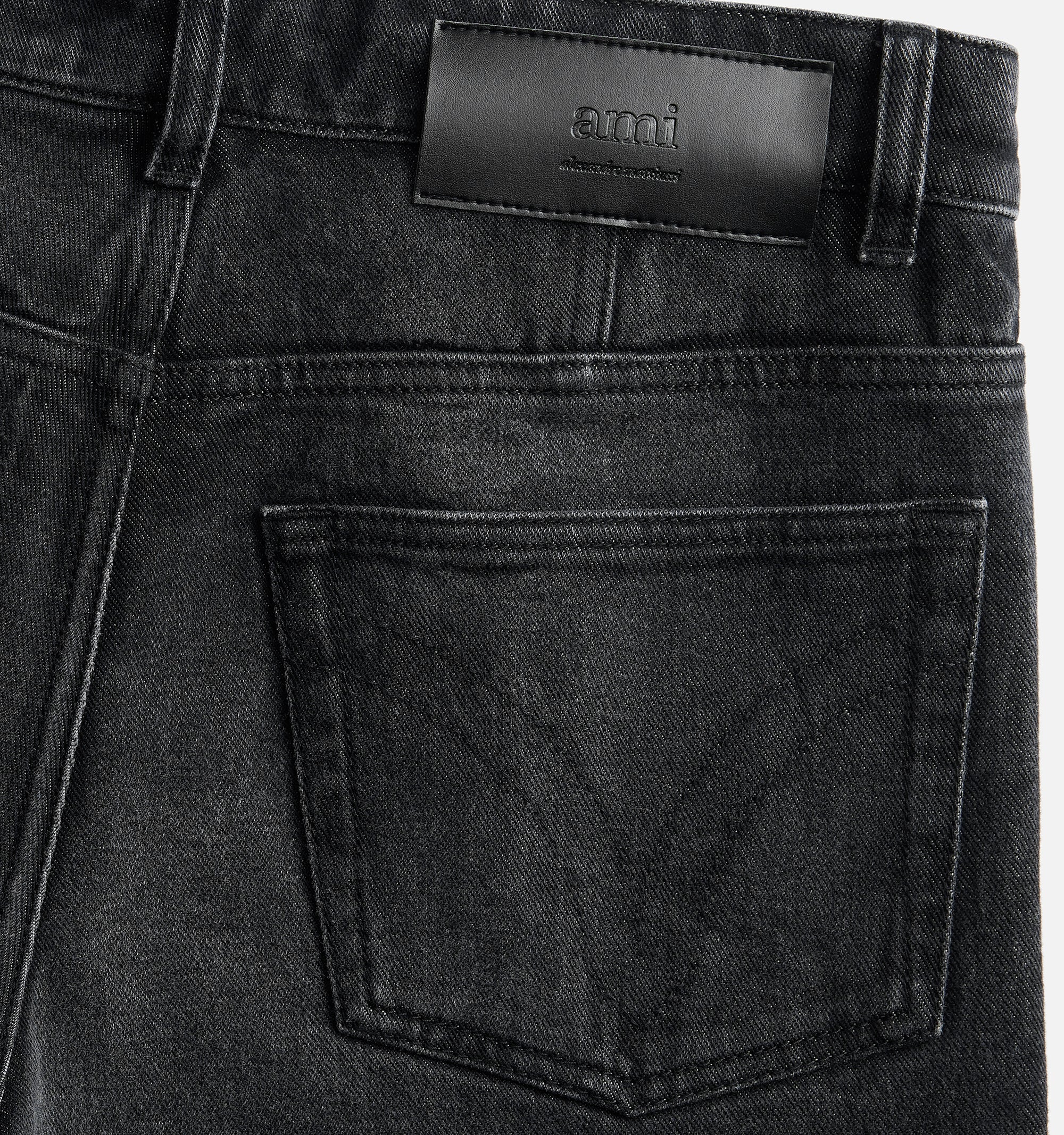 Denim cropped trousers - Used Black