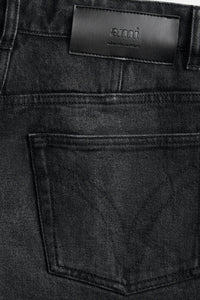 Denim cropped trousers - Used Black