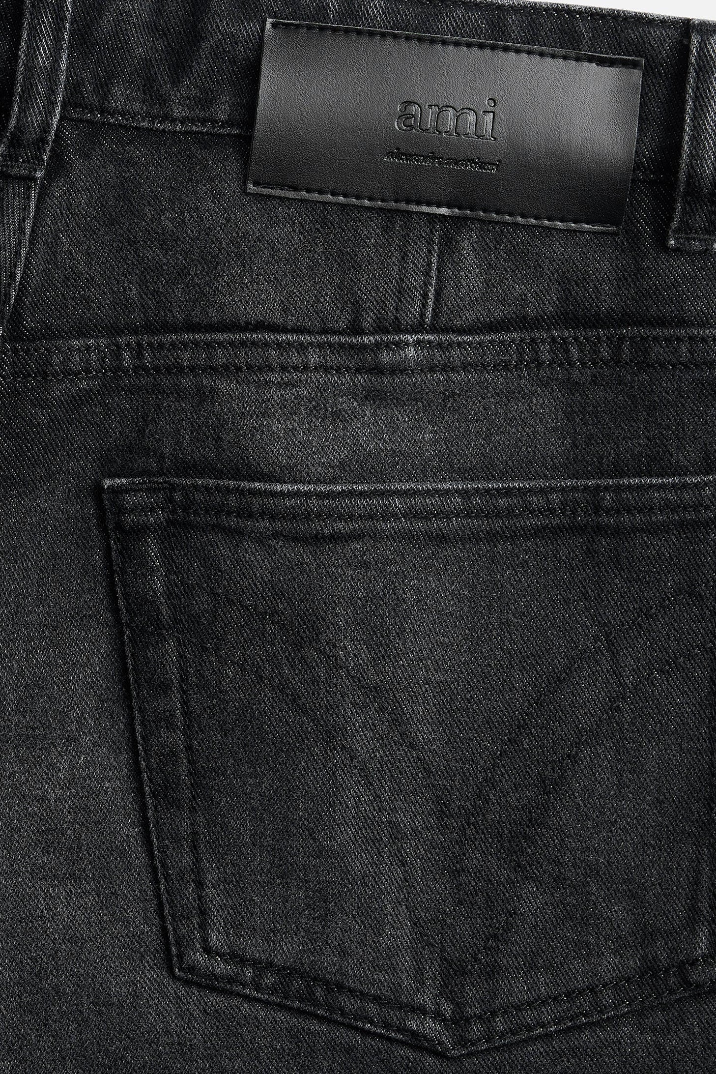 Denim cropped trousers - Used Black