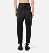 Denim cropped trousers - Used Black