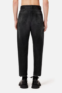 Denim cropped trousers - Used Black
