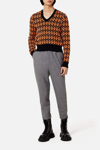 Pantalon à taille elastiquée en laine - Dark Grey