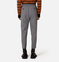 Pantalon à taille elastiquée en laine - Dark Grey