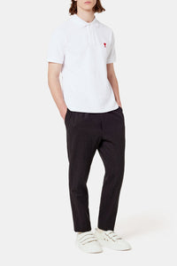 Wool trousers with elasticated waistband - Grey