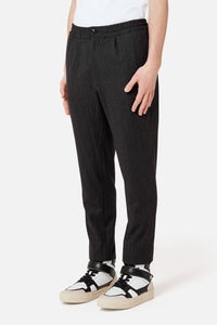 Wool trousers with elasticated waistband - Grey