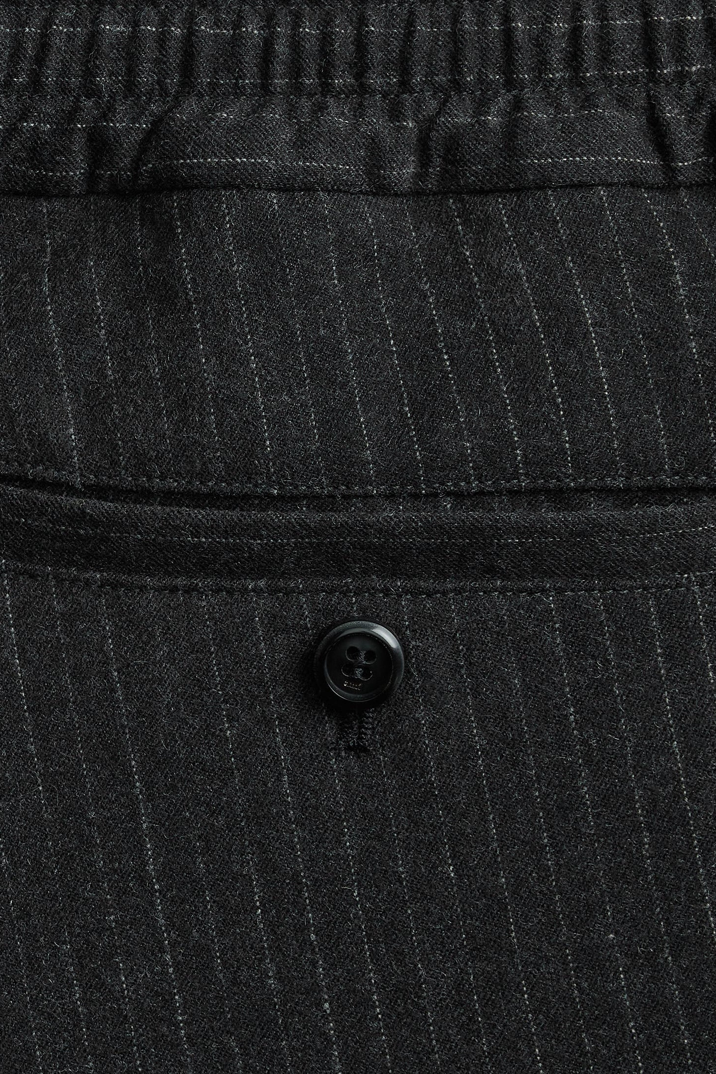 Wool trousers with elasticated waistband - Grey