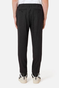 Wool trousers with elasticated waistband - Grey