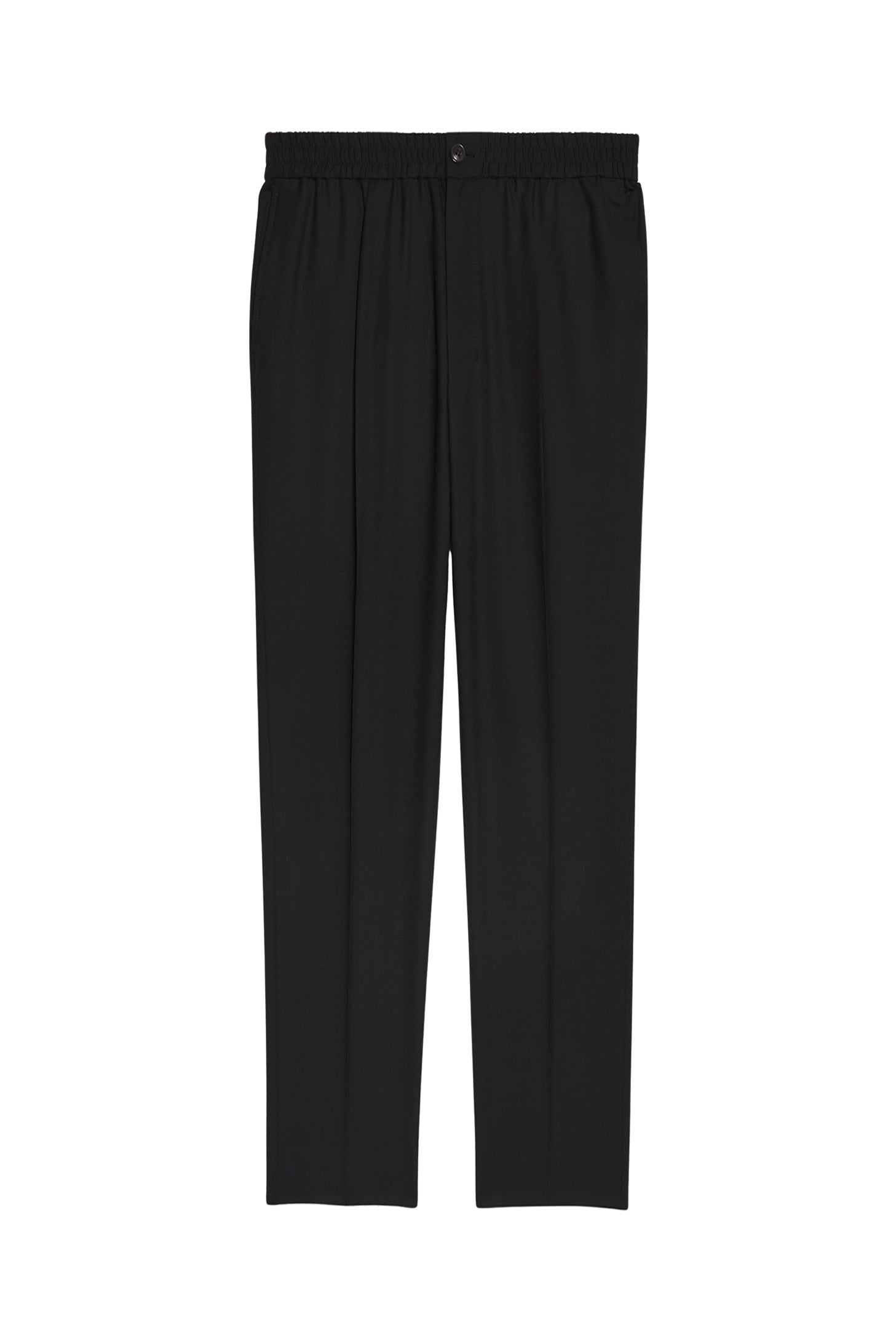 Pantalon à taille elastiquée en laine - Black