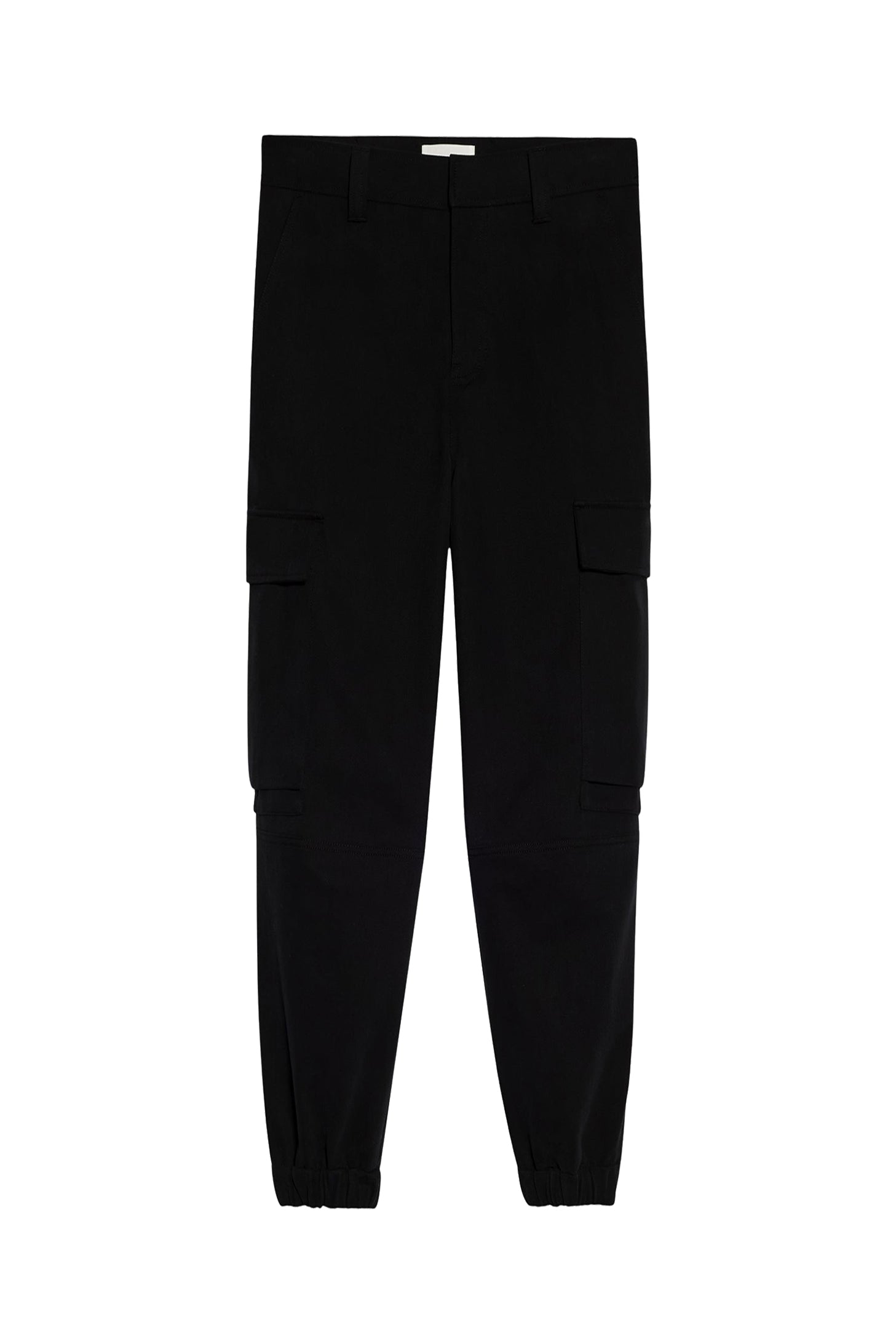 Cargo trousers with elasticated hems - Black